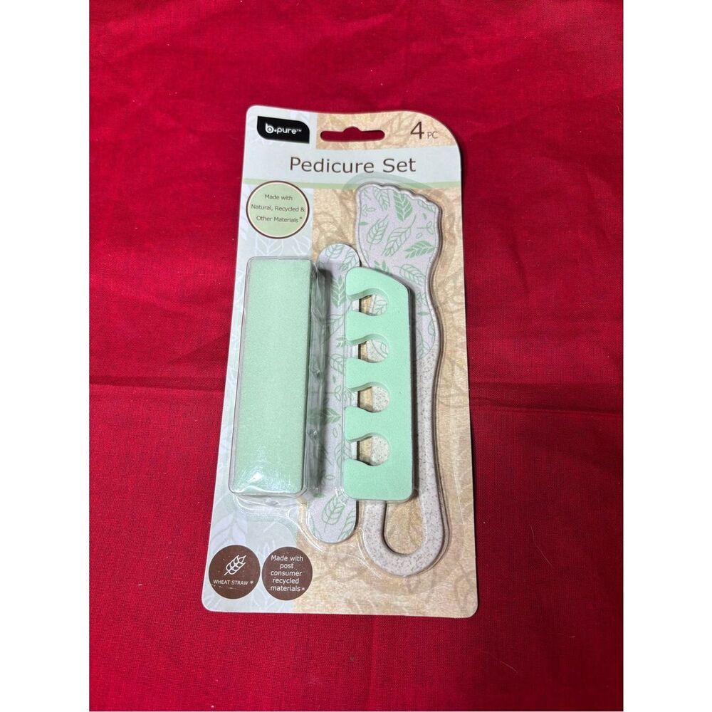 New b.pure Pedicure Set in Mint 4 Pc Set